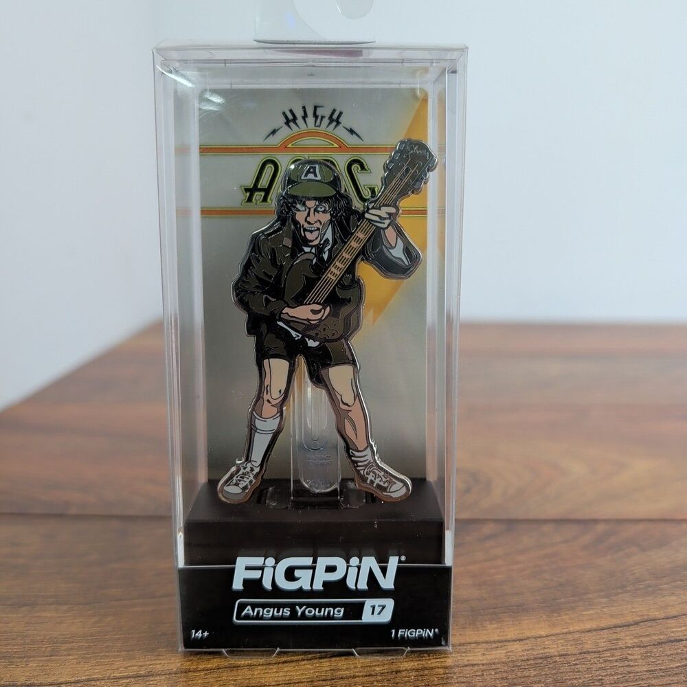 FiGPiN #17 AC/DC High Voltage ANGUS YOUNG Collectible Enamel Pin NEW CMD109-FGP